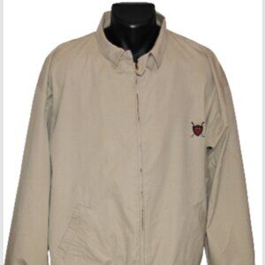 CLASSIC Polo Ralph Lauren 100% Cotton Golf Windbreaker Jacket  Khaki Beige XL